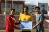 تیم فوتبال د افغانستان بانک تحت عنوان ترویج پول افغانی مسابقه دوستانه برگزار نمود